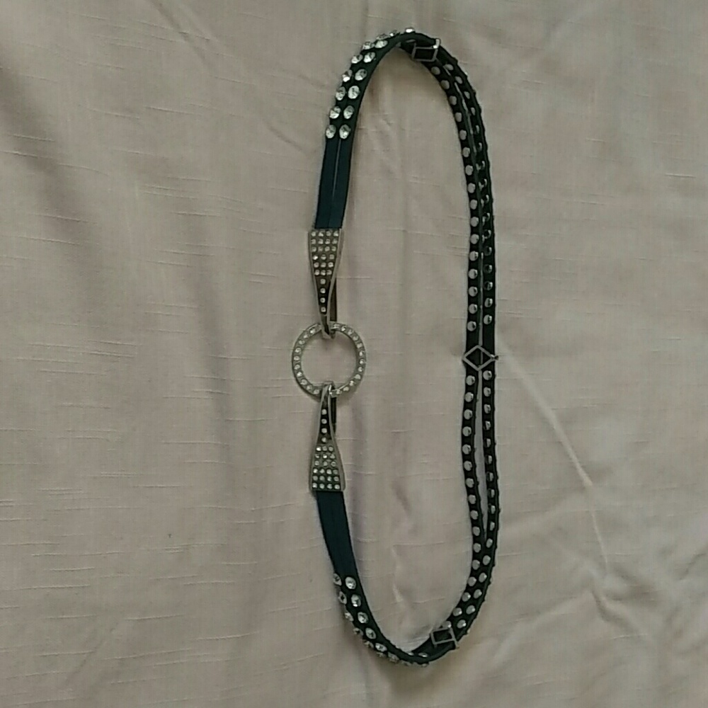 Vintage Rhinestone Clip Belt